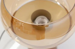 Retro Tischlampe Stehlampe Mushroom Glas Karamellfarben