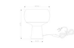 Retro Tischlampe Stehlampe Mushroom Glas Karamellfarben