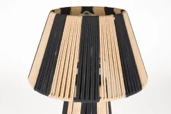 Retro Tischlampe Stripe It Up Schwarz Beige