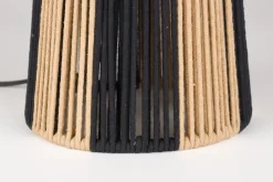 Retro Tischlampe Stripe It Up Schwarz Beige