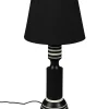 Retro Tischlampe Virgil Schwarz Weiß 60 cm