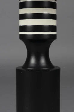 Retro Tischlampe Virgil Schwarz Weiß 60 cm