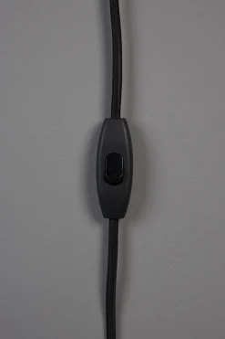 Retro Tischlampe Virgil Schwarz Weiß 60 cm