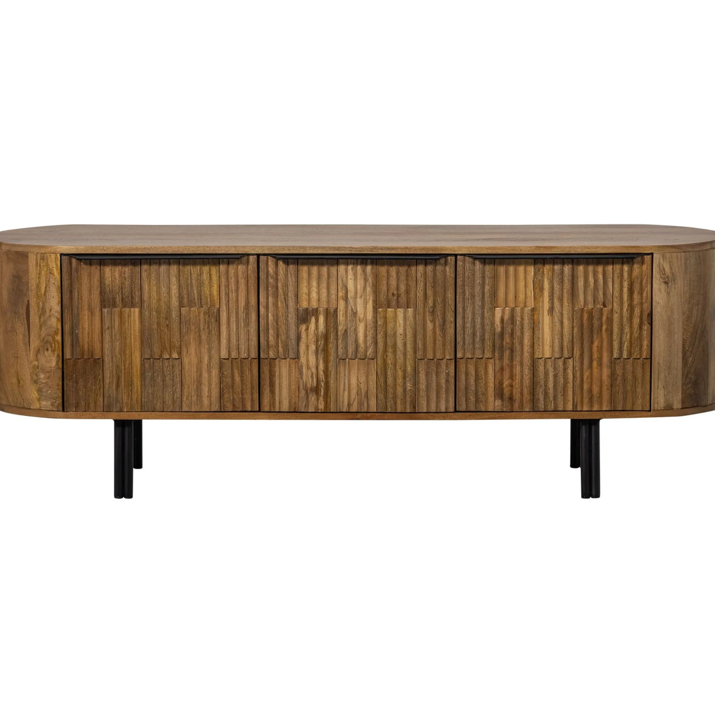 Retro TV-Board Sideboard Effortless Mangoholz 3türig