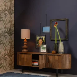 Retro TV-Board Sideboard Effortless Mangoholz 3türig