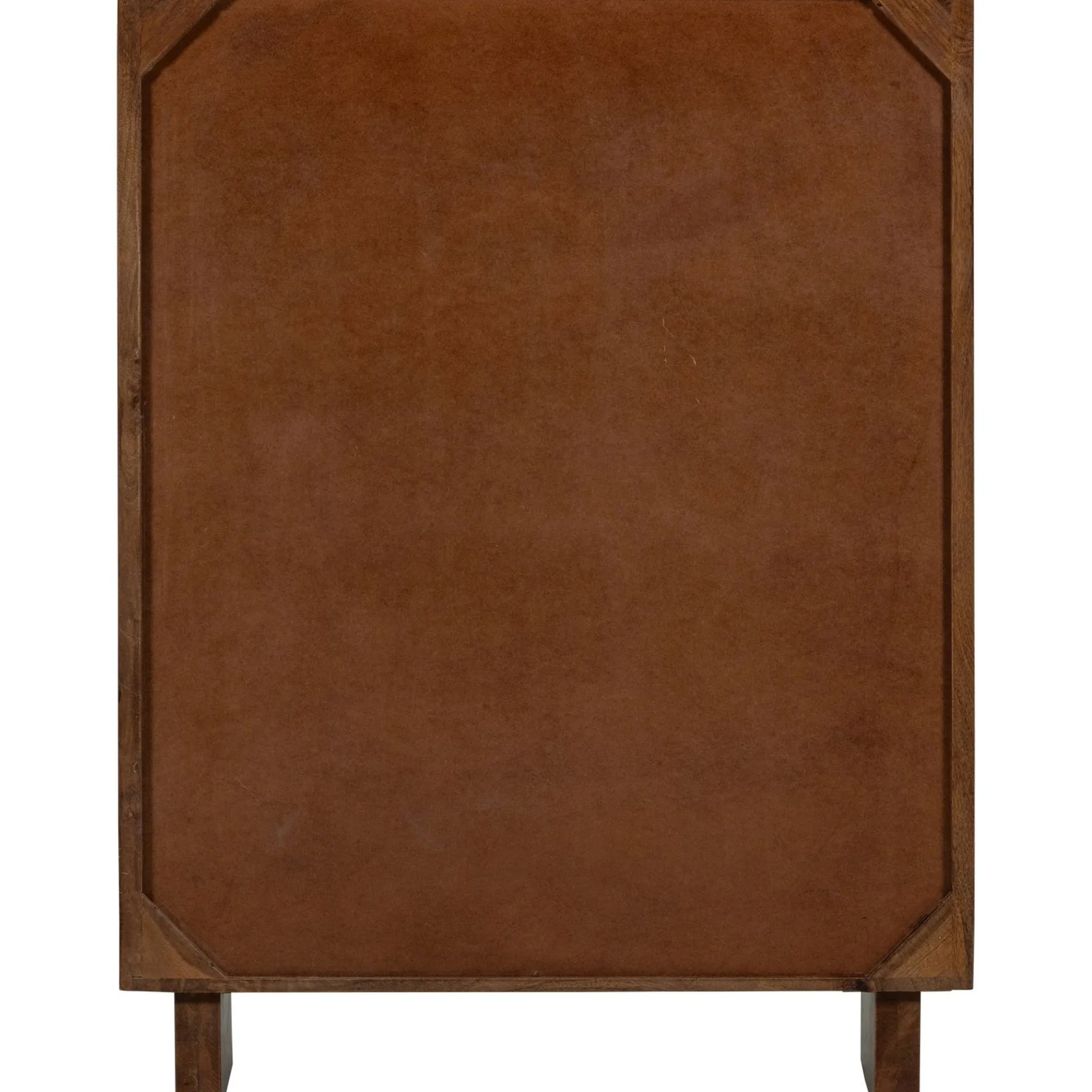 Retro Vitrine Kella Mangolzholz breit Natur