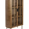 Retro Vitrine Schrank Yaz Oval Sprossenverglasung