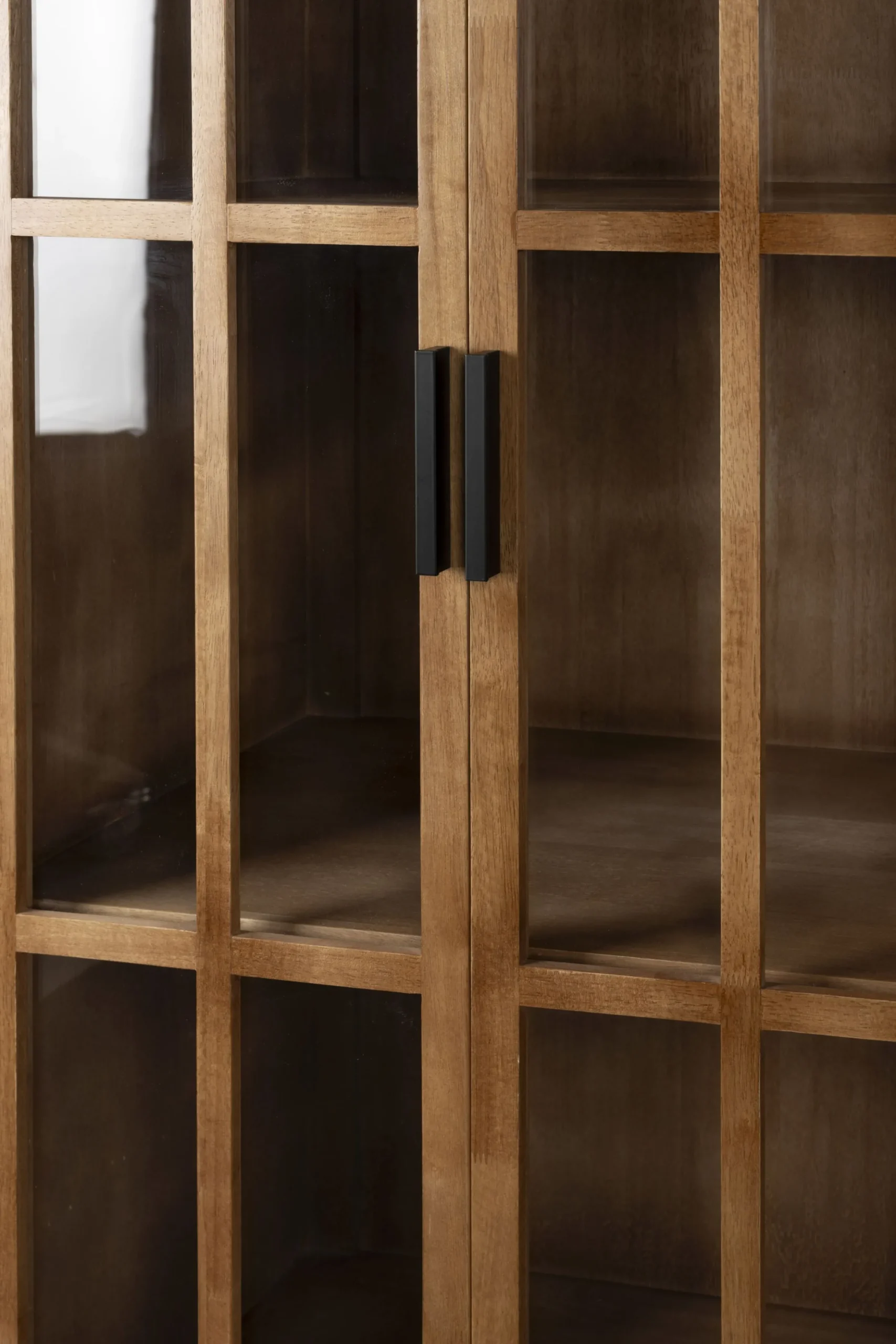 Retro Vitrine Schrank Yaz Oval Sprossenverglasung