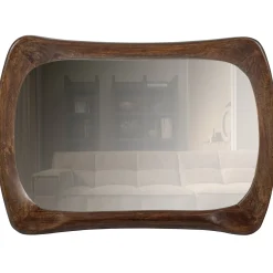 Retro Wandspiegel Samuel Mangoholz organisch geformt