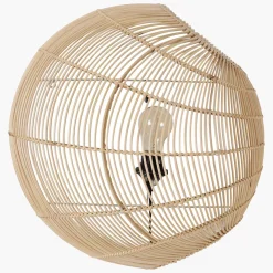 Scandi Wandlampe Luna Sphere Rattan 46 cm