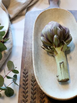 Schneidebrett Servierbrett Tapasbrett Tours Farn aus beständigem Akazienholz Geölt