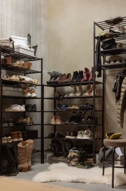 Schuhregal Industrial Ferro Metall Schwarz 80