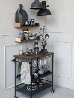 Servierwagen Küchentrolley Gaston Metall Rollen