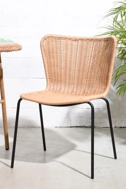 Set Rattan Esstisch 80 Ø Cabana + 2 Butterfly Stühle In/Outdoor