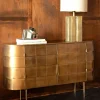 Sideboard Hanna Metall Gold Art Déco - Altgold