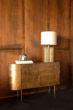 Sideboard Hanna Metall Gold Art Déco - Altgold