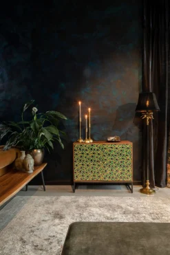 Sideboard Vintage Meena Mangoholz Metall Peacock