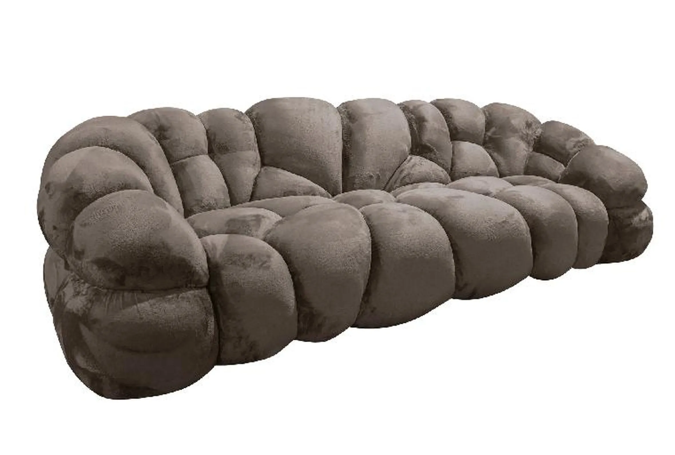 Sofa Cloudy Comfort Kunstfell Taupe