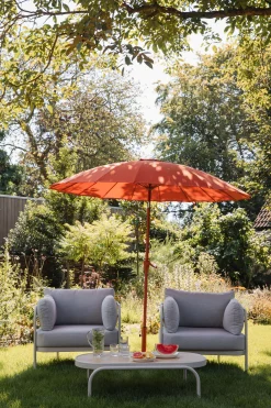 Sonnenschirm Sunbrella Sunshine mit Standfuß Marsala