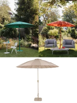 Sonnenschirm Sunbrella Sunshine mit Standfuß Desert Sage