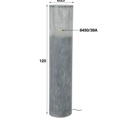Stehlampe Industrial Zylinder Betonoptik 120 cm