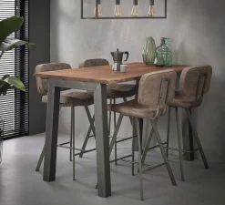 Stehtisch Bartisch Edge Akazie Baumkante Industrial 150/80/2,5