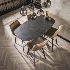 Stehtisch Bartisch Finn Industrial Melamin Keramikoptik 140