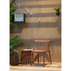 Stylisher Esszimmerstuhl Outdoorstuhl Gastro Bliss Kunstoff Ziegelrot