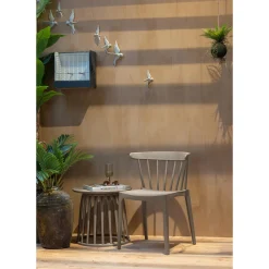 Stylisher Esszimmerstuhl Outdoorstuhl Gastro Bliss Kunstoff Taupe