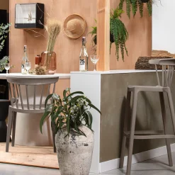 Stylisher Esszimmerstuhl Outdoorstuhl Gastro Bliss Kunstoff Taupe