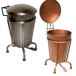 Treteimer Vintage Abfalleimer Industrial Kupfer Groß