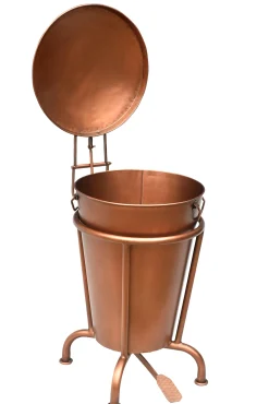 Treteimer Vintage Abfalleimer Industrial Kupfer Groß