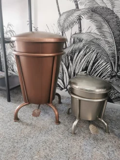 Treteimer Vintage Abfalleimer Industrial Kupfer Groß