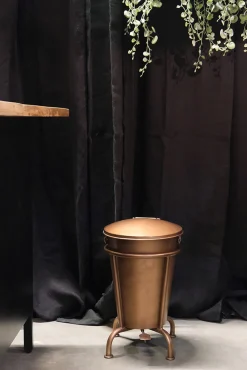 Treteimer Vintage Abfalleimer Industrial Kupfer Groß