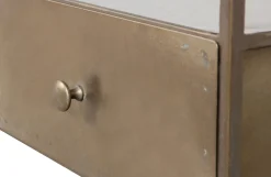 TV-Board Sideboard Depart Industrial Metall Gold Glas 115