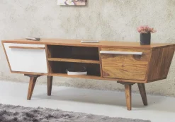 TV-Board Sideboard Vintage Oslo Trapez Massivholz Retro