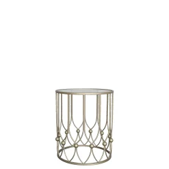 Vintage Beistelltisch Couchtisch Camille Gold Metall Glasplatte Klein