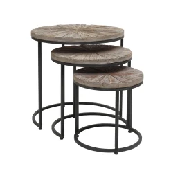 Vintage Couchtisch Natural Chic recyceltes Ulmenholz Klein