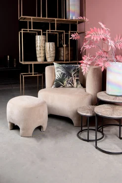 Vintage Couchtisch Natural Chic recyceltes Ulmenholz Klein