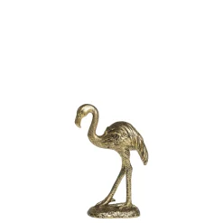 Vintage Dekofigur Flamingo Antik-Gold