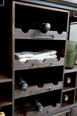 Vintage Hausbar Barwagen Barschrank Old Barn Industrial auf Rädern