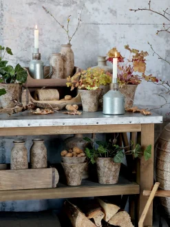 Vintage Kücheninsel Anrichte Gaspard Holz Zinkplatte