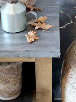 Vintage Kücheninsel Anrichte Gaspard Holz Zinkplatte