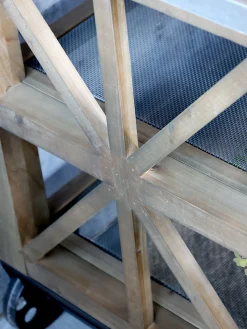 Vintage Kücheninsel Anrichte Gaspard Holz Zinkplatte