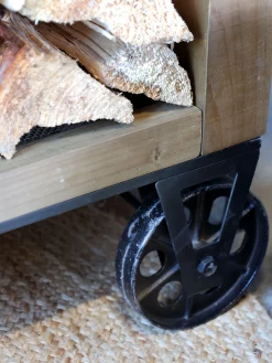 Vintage Kücheninsel Anrichte Gaspard Holz Zinkplatte