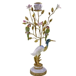 Vintage Kerzenständer Kerzenleuchter Reiher Papageien