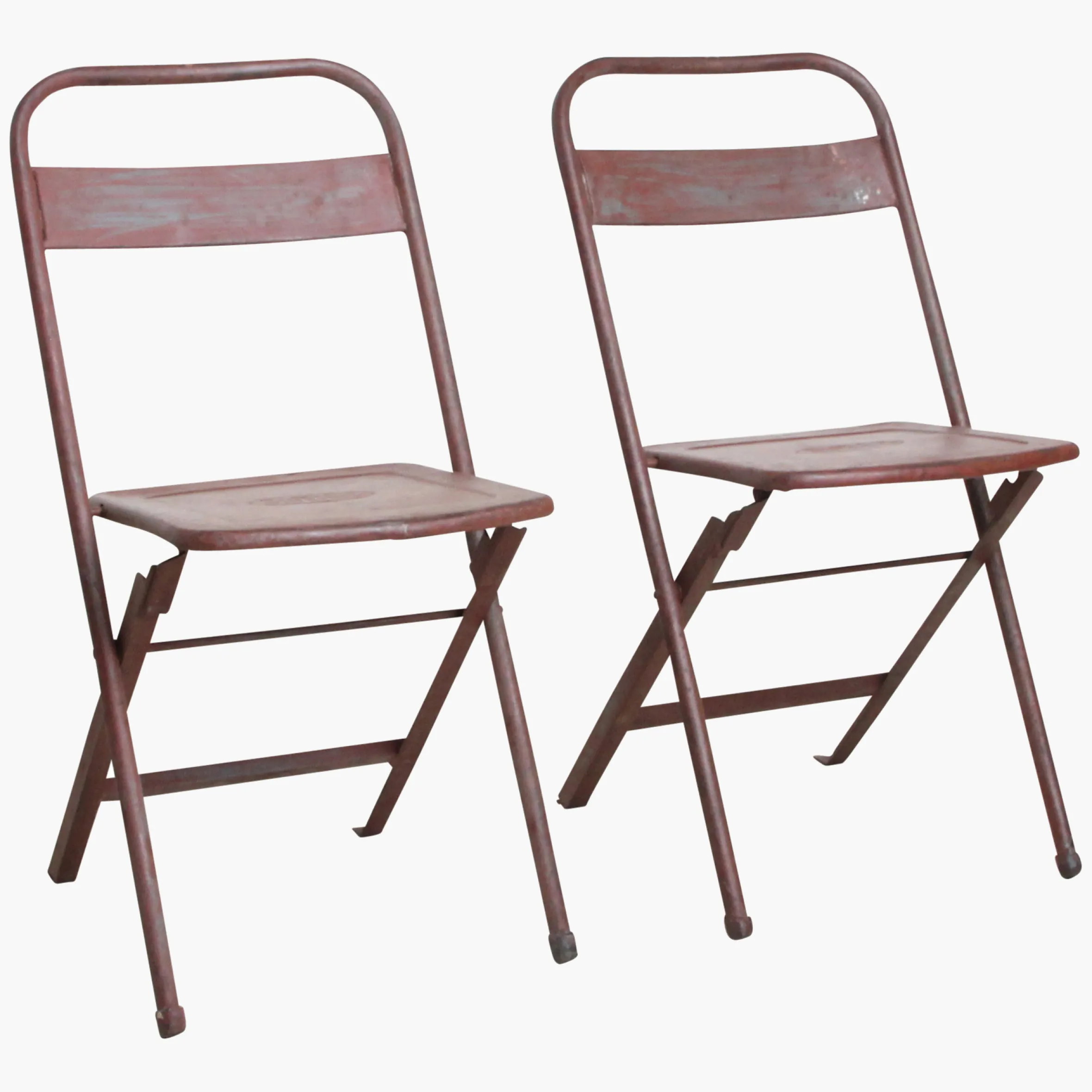 Vintage Klappstuhl Easy Balkonstuhl Esszimmerstuhl Antik-Rot Outdoor