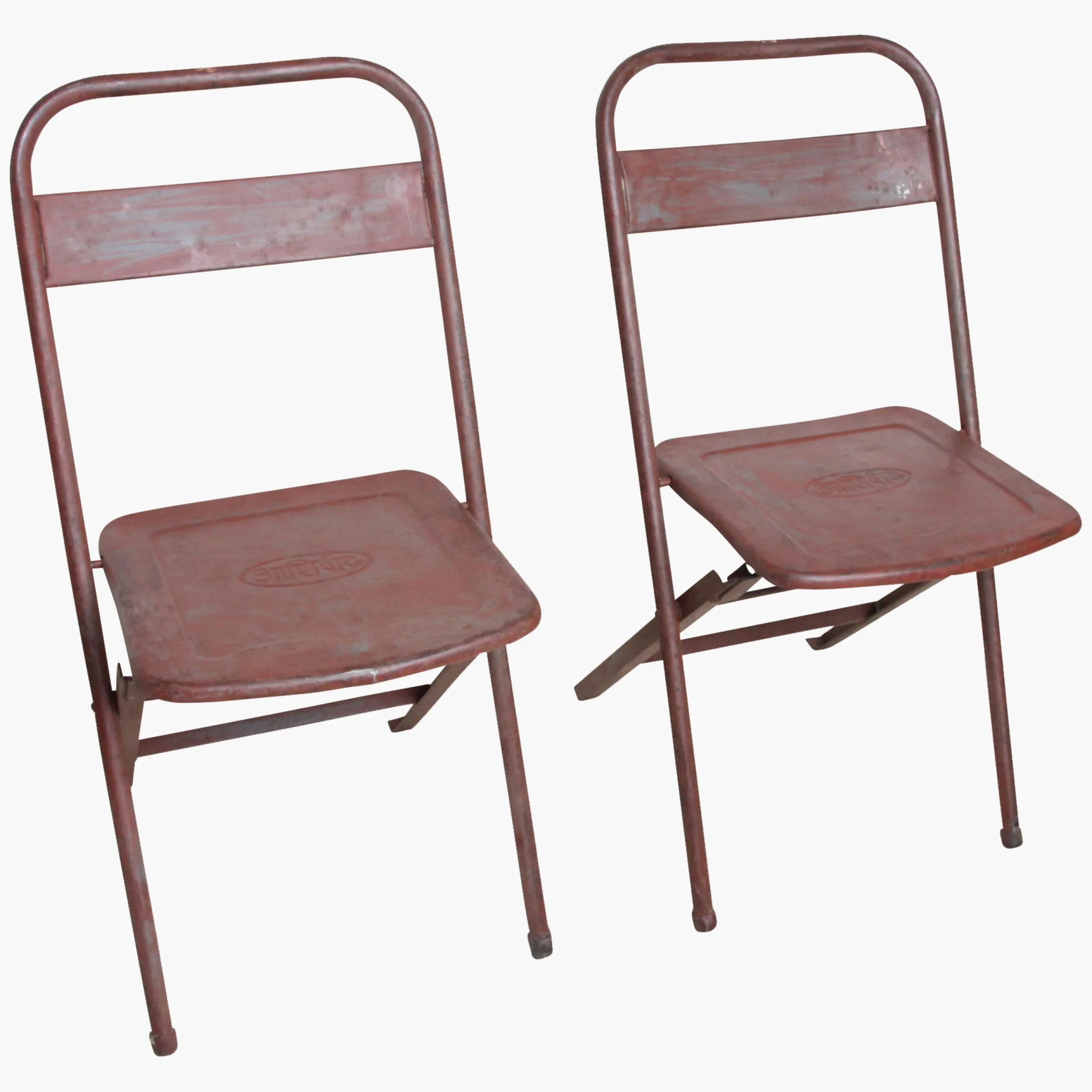 Vintage Klappstuhl Easy Balkonstuhl Esszimmerstuhl Antik-Rot Outdoor