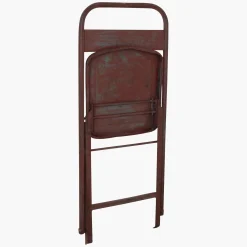 Vintage Klappstuhl Easy Balkonstuhl Esszimmerstuhl Antik-Rot Outdoor