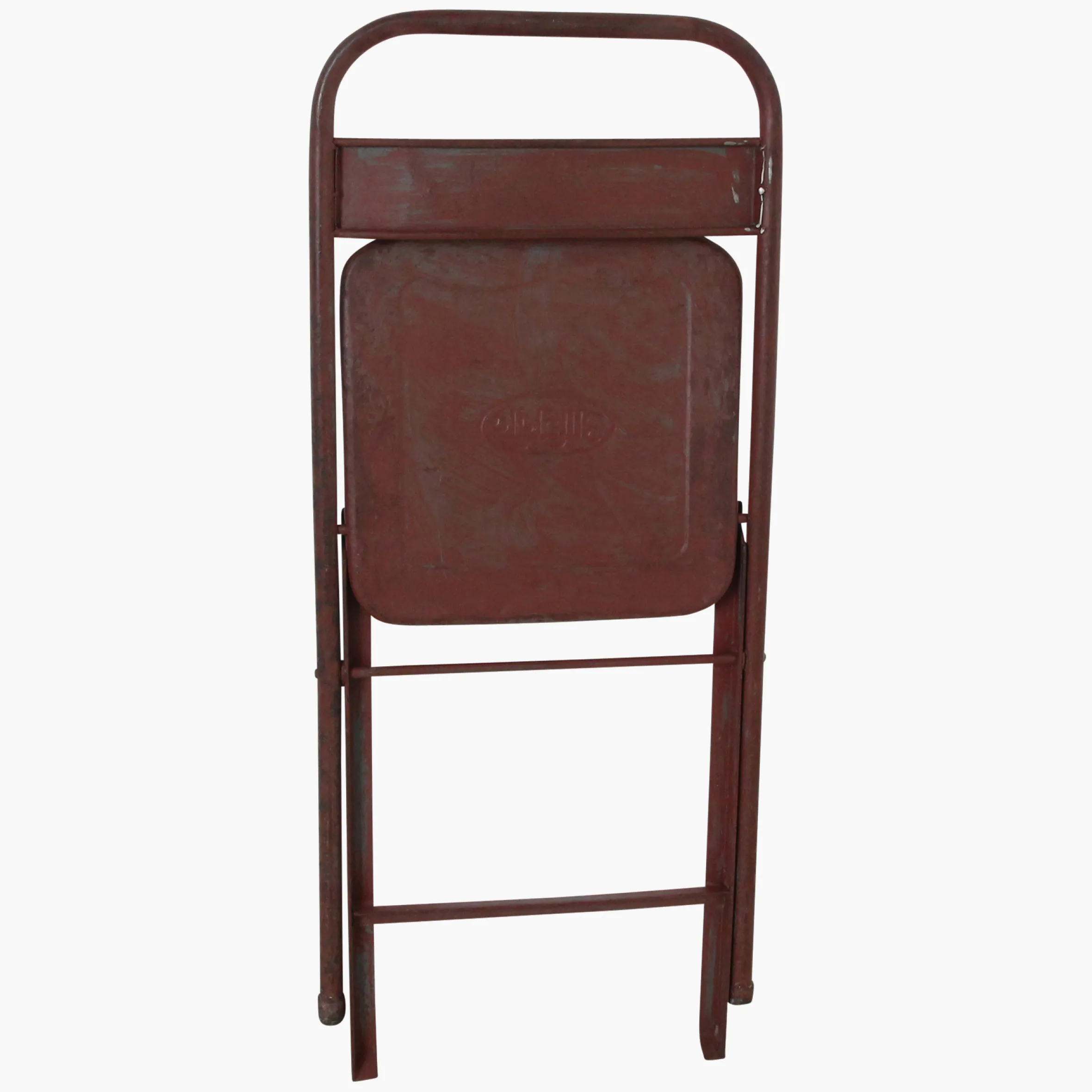 Vintage Klappstuhl Easy Balkonstuhl Esszimmerstuhl Antik-Rot Outdoor